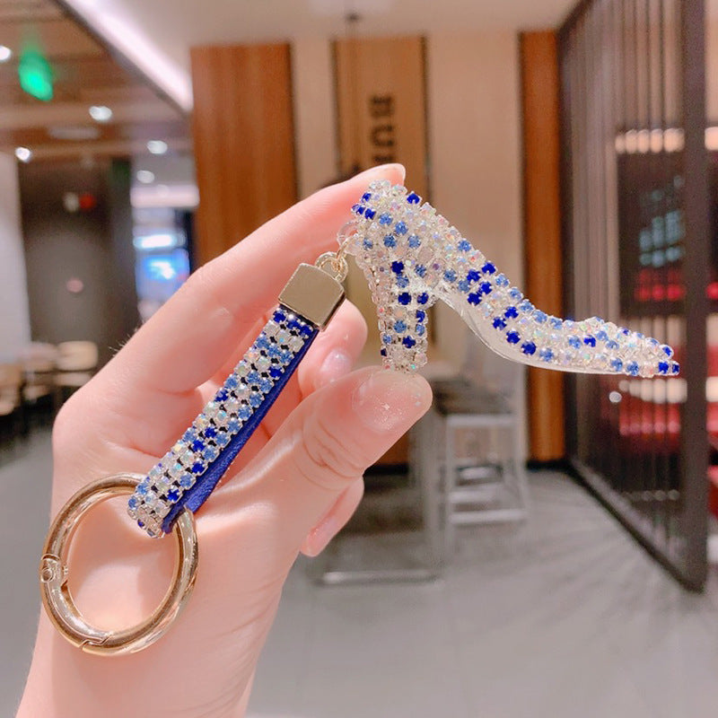 Wholesale Metal Rhinestone High Heel Keychain